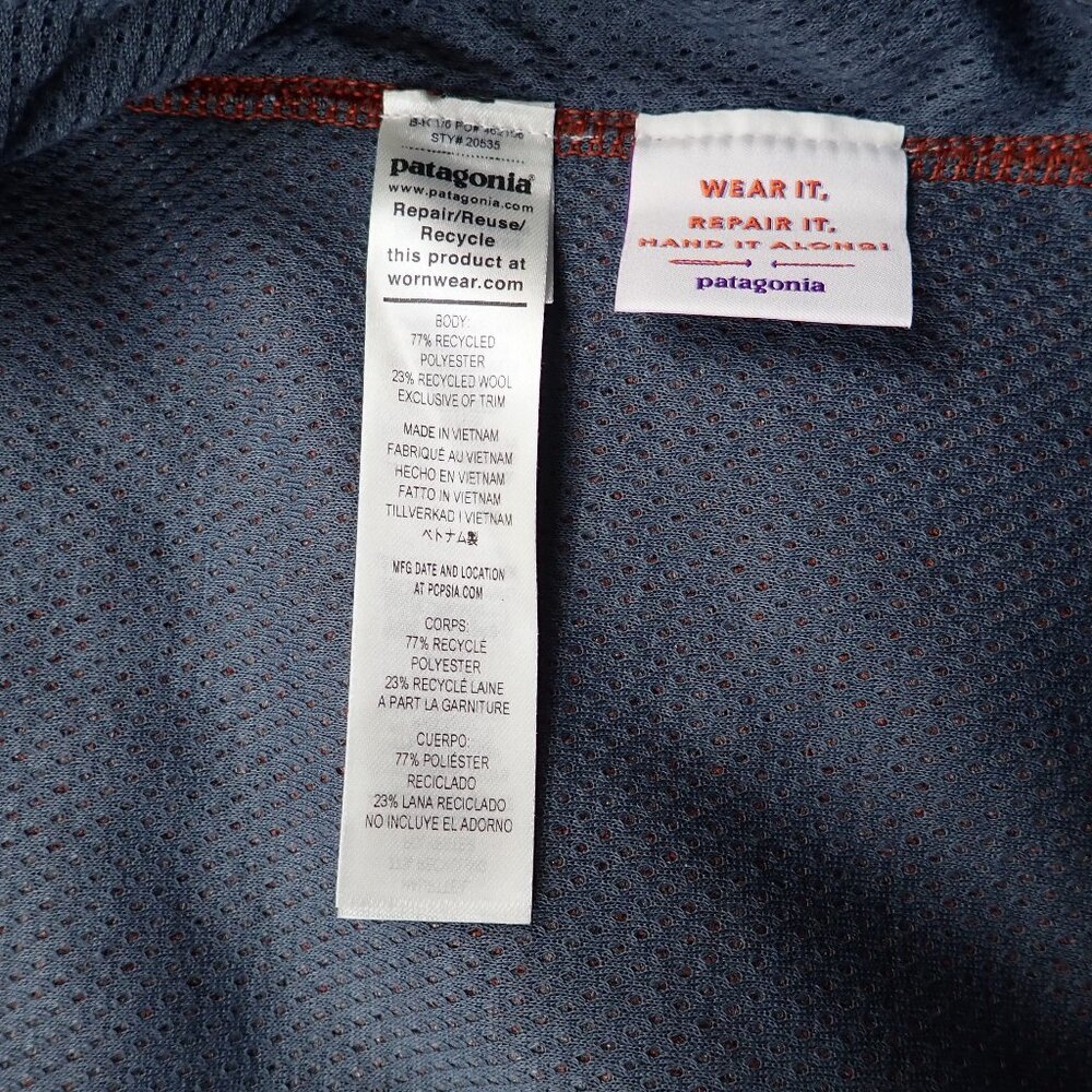 Patagonia Natural Blend Retro Cardigan Jacket Men's XXL Burnshed Red 20535 - Picture 10 of 11